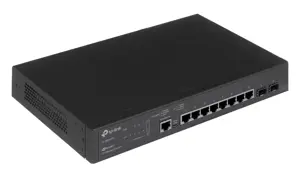 "TP-Link JetStream" 8 prievadų "Gigabit L2" valdomas tinklo komutatorius su 2 SFP lizdais, valdomas, L2, Gigabit Ethernet (10/100/1000), dvipusis, montuojamas į stovą, 1U