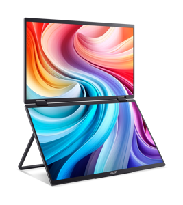 Acer | PD163QBMIUUX PD3 Series | 16 " | IPS | 16:9 | 60 Hz | 8 ms | 2x1920 x 1080 pixels | 250 cd/m² | HDMI ports quantity 1 | Black