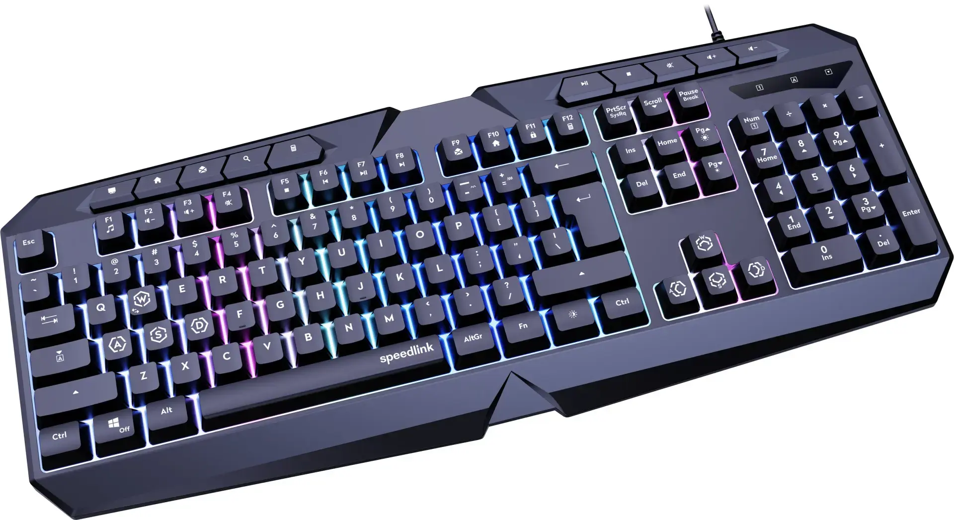 Speedlink keyboard Ludicium RGB Rainbow US (SL-670004-BK-US)
