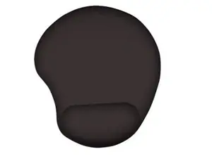 Trust Bigfoot Gel Mouse Pad, Black, Monochromatic, Microfibre, Wrist rest, Non-slip base