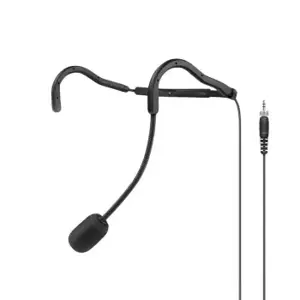 SENNHEISER HT 747 BLACK SWEAT-RESISTANT FITNESS HEADSET (SUPERCARDIOID), INCLUDES (1) HT 747 WINDSC…