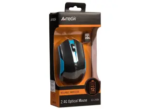 A4-TECH A4TMYS46037 Pelė A4TECH V-TRACK G3-200N-1 Black+Blue WRLS