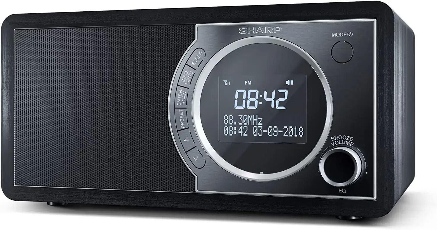 Sharp DR-450, asmeninis, skaitmeninis, DAB, DAB+, FM, 87,5 - 108 MHz, 174,928 - 239,2 MHz, 3 W