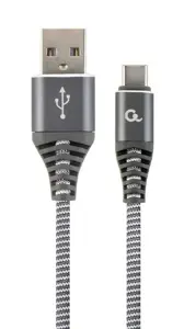 GEMBIRD CC-USB2B-AMCM-1M-WB2 Gembird Premium medvilninis pintas C tipo USB įkrovimo ir duomenų perd…