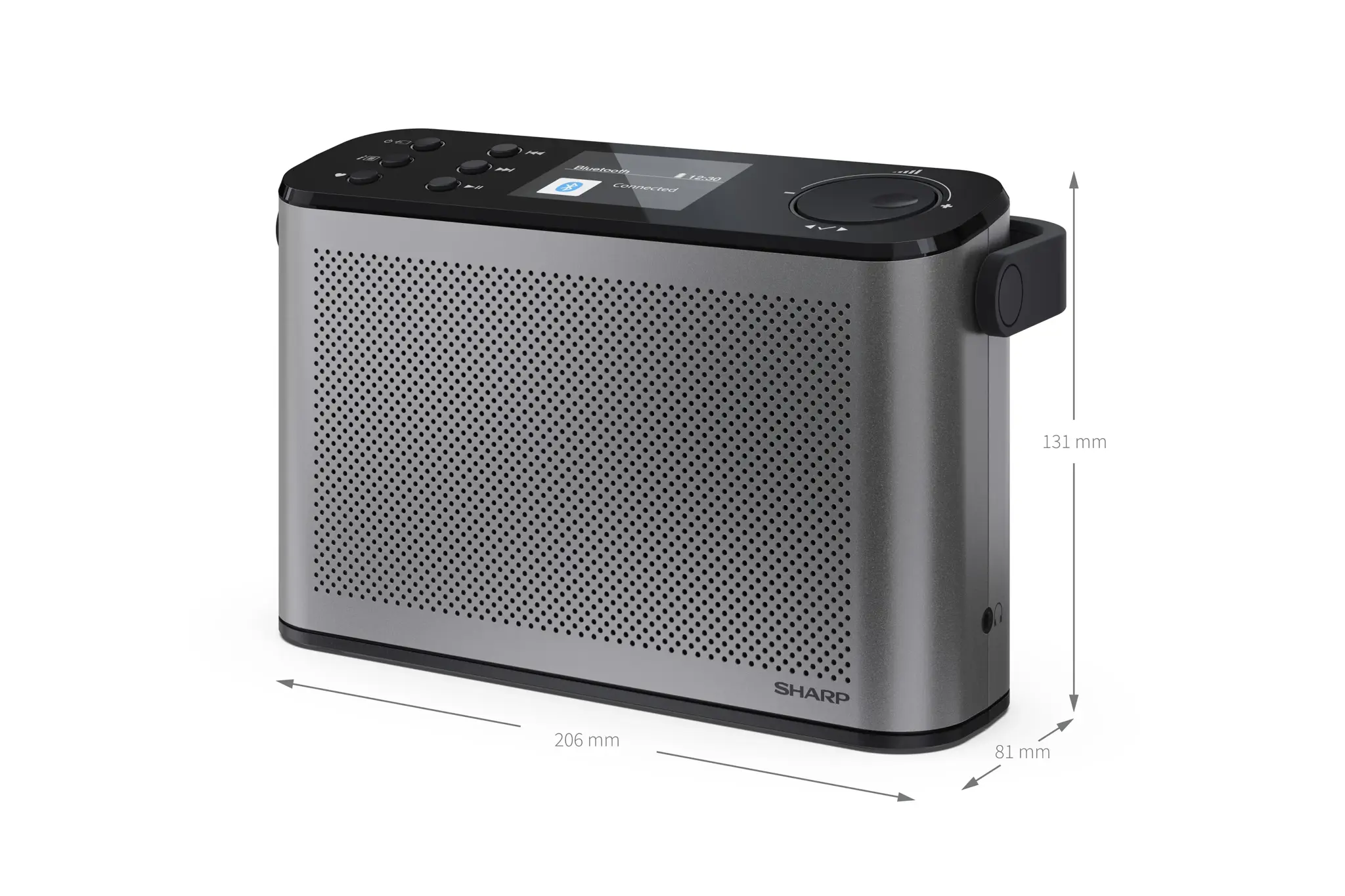 Sharp OSAKA Stereo Portable Digital Radio | DR-P540(GY) | USB port | Bluetooth | FM radio | Wireless connection