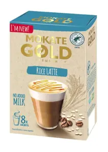 Kavos gėrimas MOKATE Gold Premium Vegan Rice, 8 x 14g