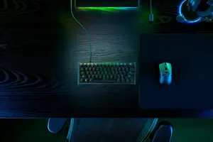 "Razer" mini žaidimų klaviatūra "Huntsman V3 Pro" laidinė šiaurietiška analoginė optinė juoda