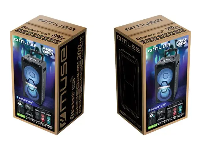 "Muse" garsiakalbis M-1920DJ 300 W, nešiojamas, juodas, "Bluetooth