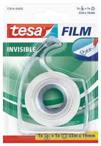 Permatoma lipni juostelė TESA Invisible Self-Adhesive Tape, 19mm x 33m, su dėklu