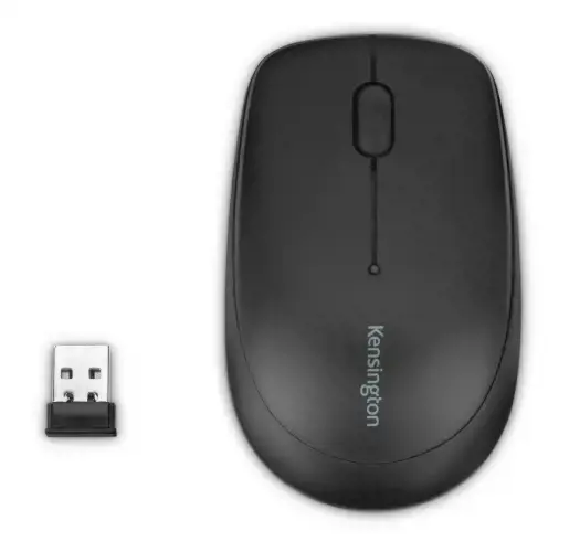 "Kensington Pro Fit®" belaidė mobilioji pelė - juoda, dvipusė, lazerinė, RF belaidė, 1000 DPI, juoda