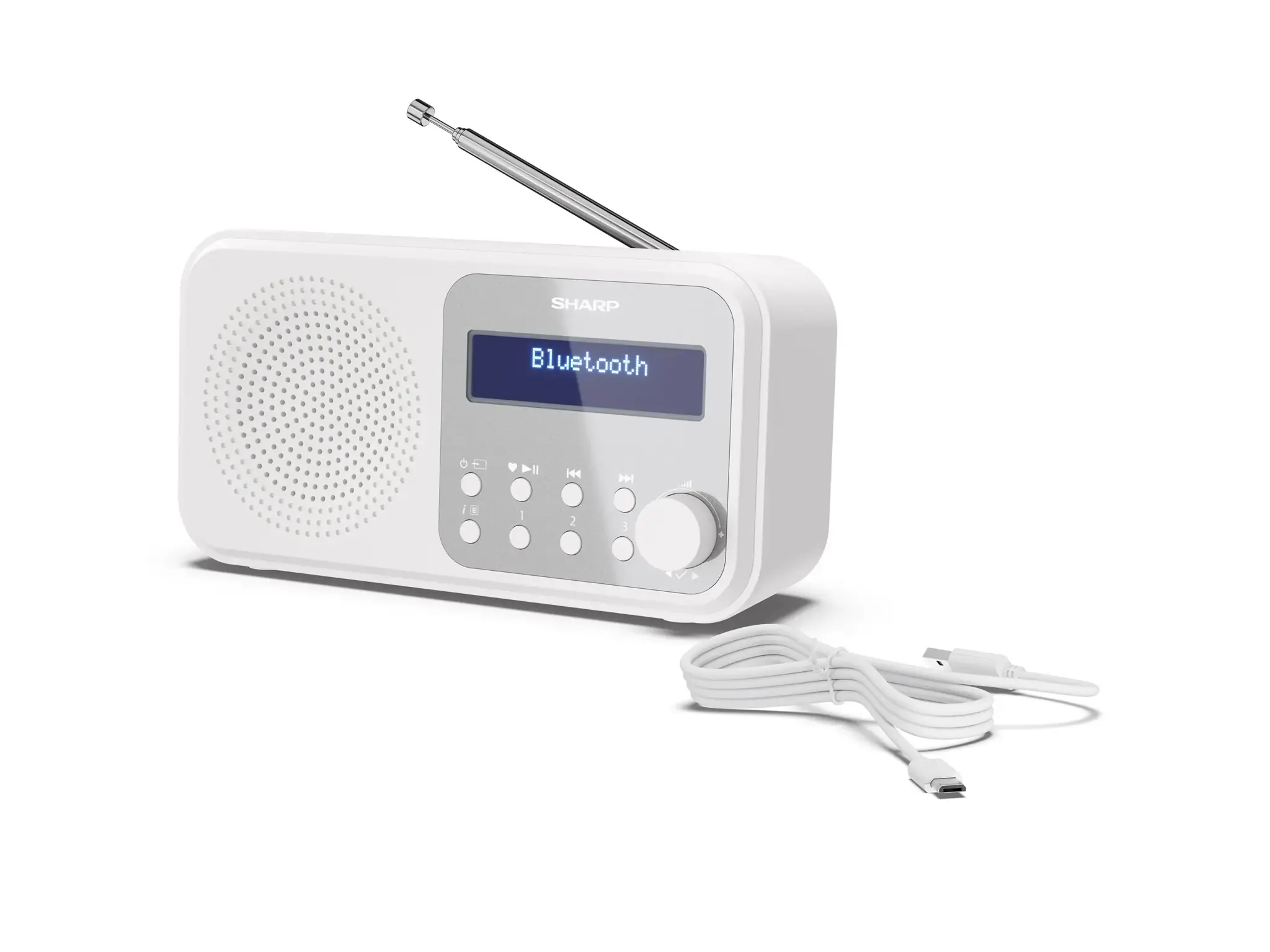 "Sharp DR-P420", nešiojamasis, skaitmeninis, DAB, DAB+, FM, automatinis nuskaitymas, automatinis derinimas, 2 W, AAC