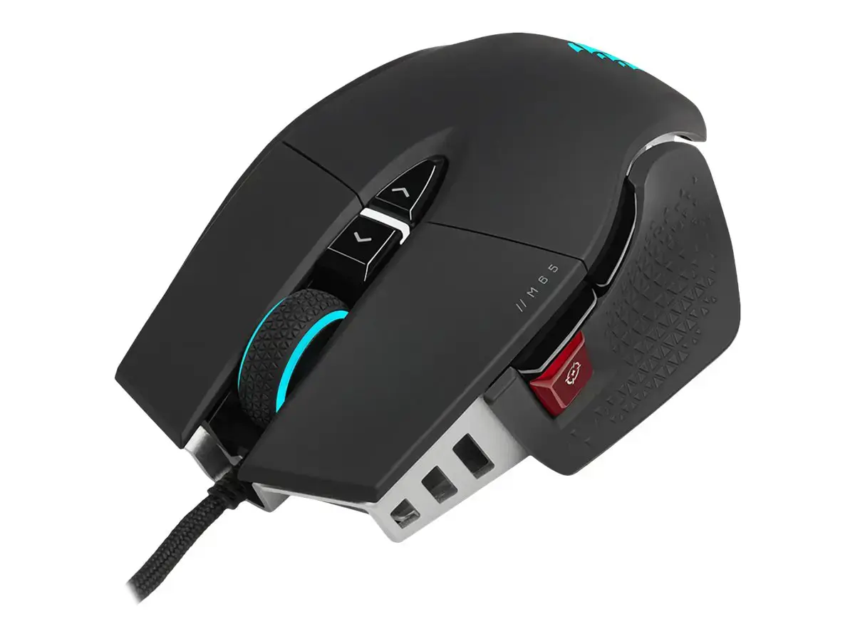 CORSAIR M65 RGB ULTRA Žaidimų pelė su RGB LED apšvietimu, optinė, sidabrinė, sidabrinė, ALU juoda
