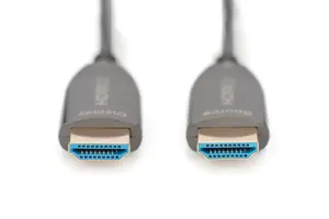 ASSMANN HDMI AOC hibridinio pluošto jungiamasis kabelis A tipo M/M 10 m UHD 8K60Hz CE aukso spalvos bl