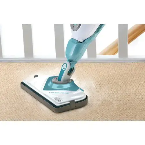 "Black & Decker" BHSM1610DSM Nešiojamasis garų valytuvas 0,5 l 1600 W Aqua spalva, baltas