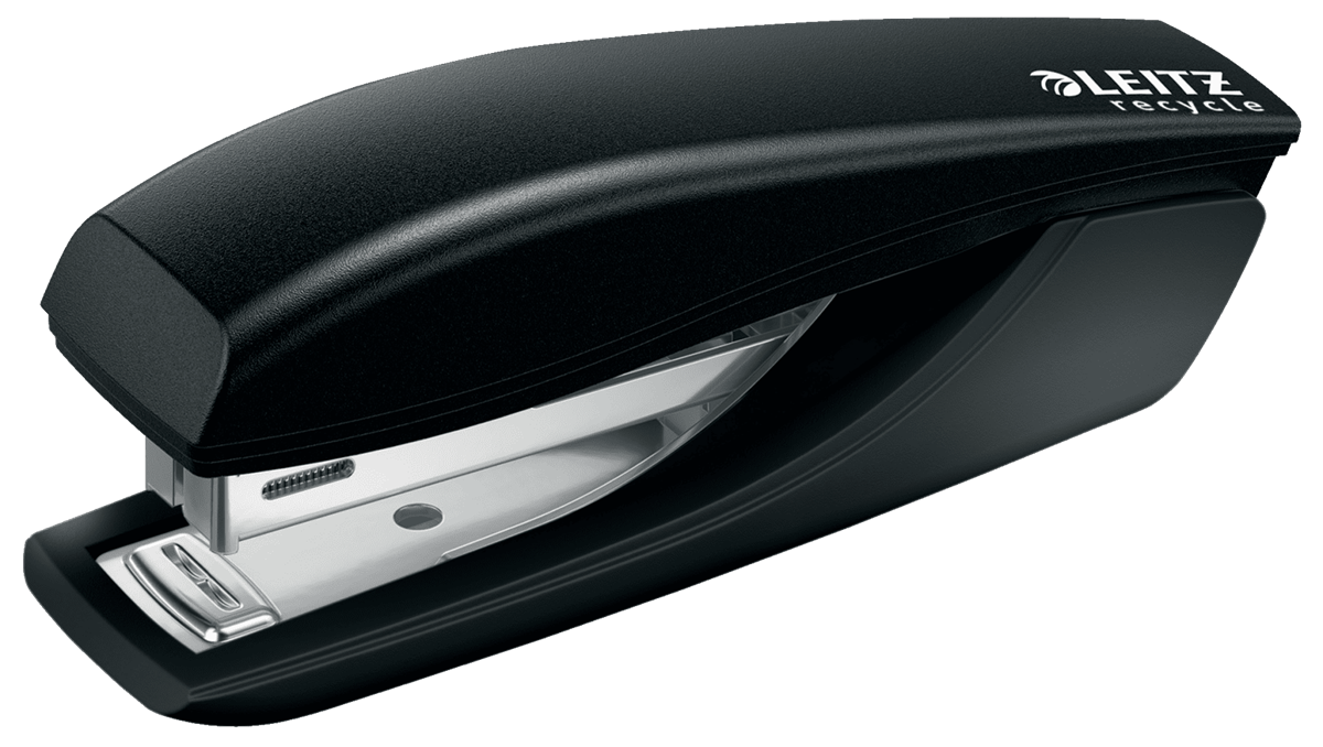 Leitz NeXXt 56170095, 10 sheets, Black, Standard clinch, P2, Metal, Plastic, 80 g/m²