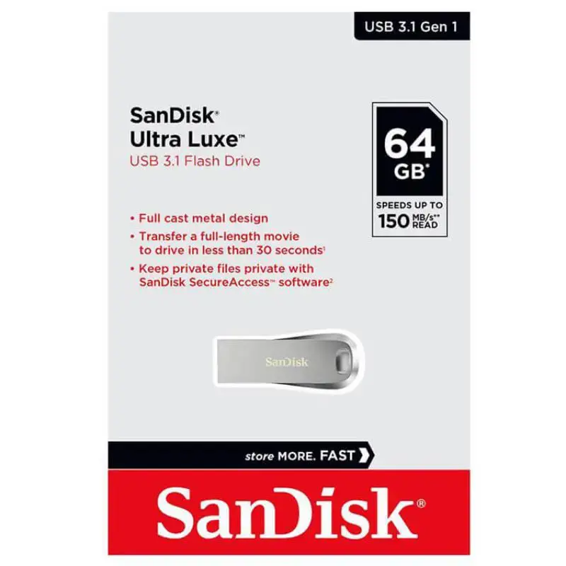 SANDISK Ultra Luxe USB 3.1 atmintinė 64 GB