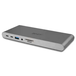 "Lindy DST-Pro 5K", laidinis, USB 3.2 Gen 1 (3.1 Gen 1) Type-C, 100 W, 10,100,1000 Mbit/s, sidabrinis, "MicroSD" (TransFlash), SD