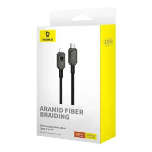 "Baseus" USB C-IP 20A greitojo įkrovimo kabelis, 1 m (juodas)