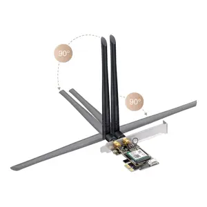 CUDY WE3000 AX5400 "Wi-Fi 6" + BT 5.2 "Intel AX210" PCIe tinklo kortelė