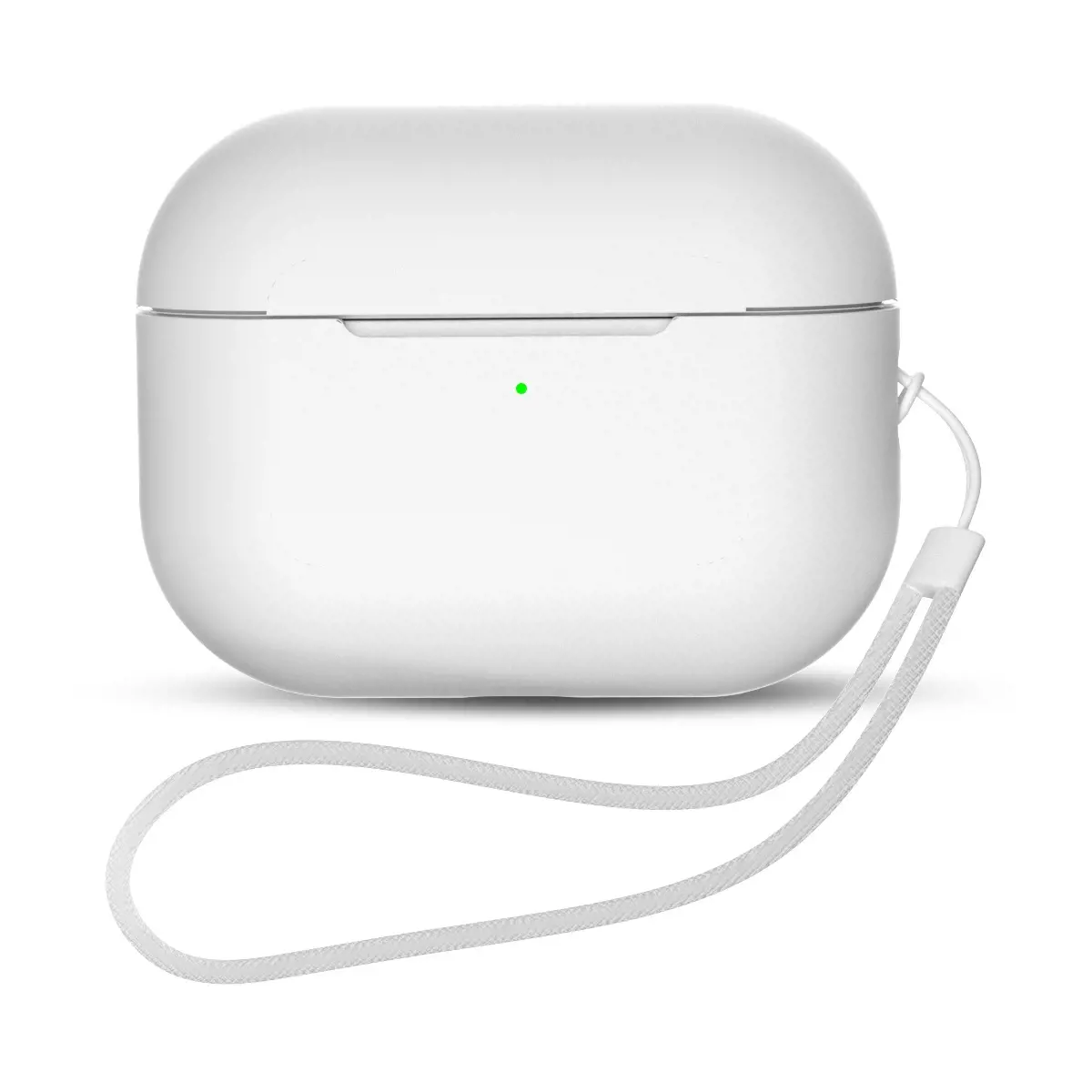 Silikoninis dėklas "AirPods Pro 2" / "AirPods Pro 1" + riešo dirželis | balta