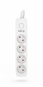 KERG power strip with switch 4 sockets 1.5m-16A