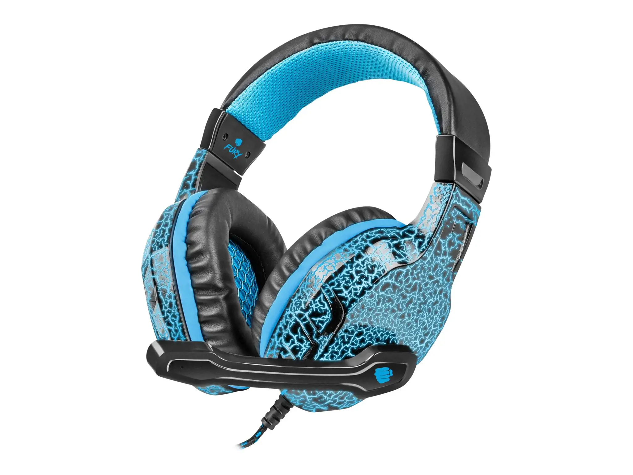 NATEC NFU-0863 "Fury Gaming Headset HELLCAT" ausinės su mikrofonu, LED, 2 x mini jack 3,5 mm