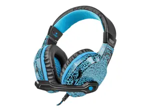 NATEC NFU-0863 "Fury Gaming Headset HELLCAT" ausinės su mikrofonu, LED, 2 x mini jack 3,5 mm