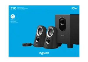 LOGITECH Z313 garsiakalbiai 2.1 juodi
