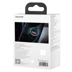 Baseus Golden Contactor Pro car charger, USB + USB-C, QC4.0+, PD, SCP, 40W (blue) + USB-C - Lightning cable 1m (blue)