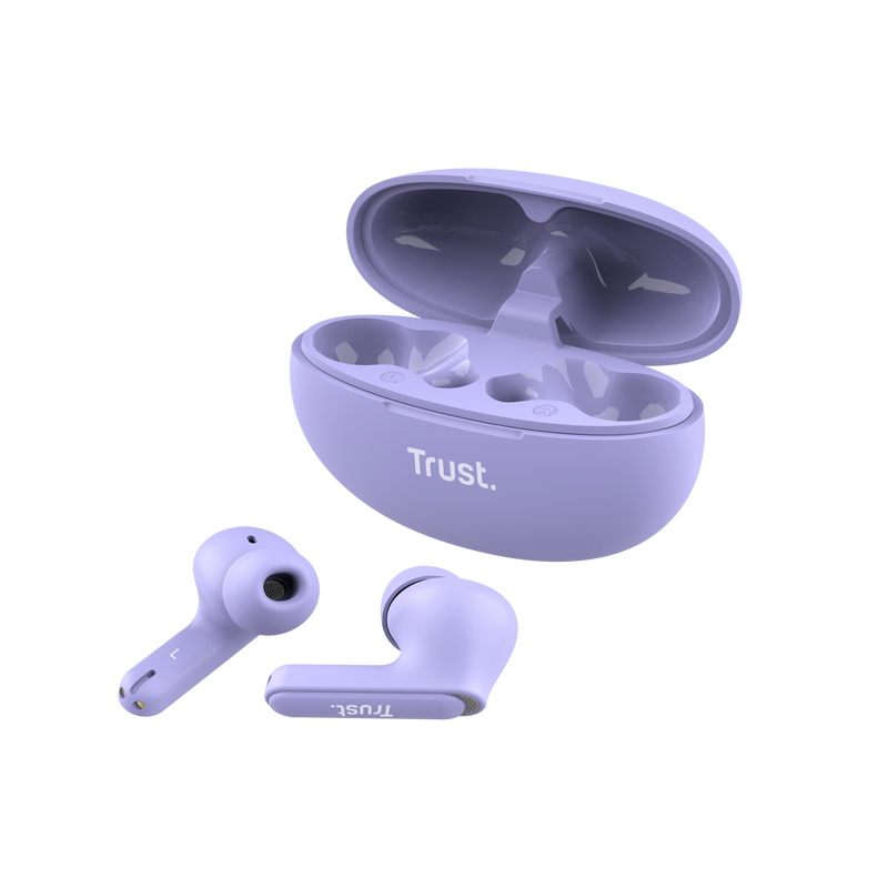 Trust Yavi, True Wireless Stereo (TWS), 20 - 20000 Hz, Calls/Music, 37 g, Headset, Purple