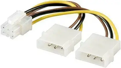 Goobay 51360 Power cable/adapter for PC graphics card; 6-pin PCI-E/PCI Express, 0.15 m
