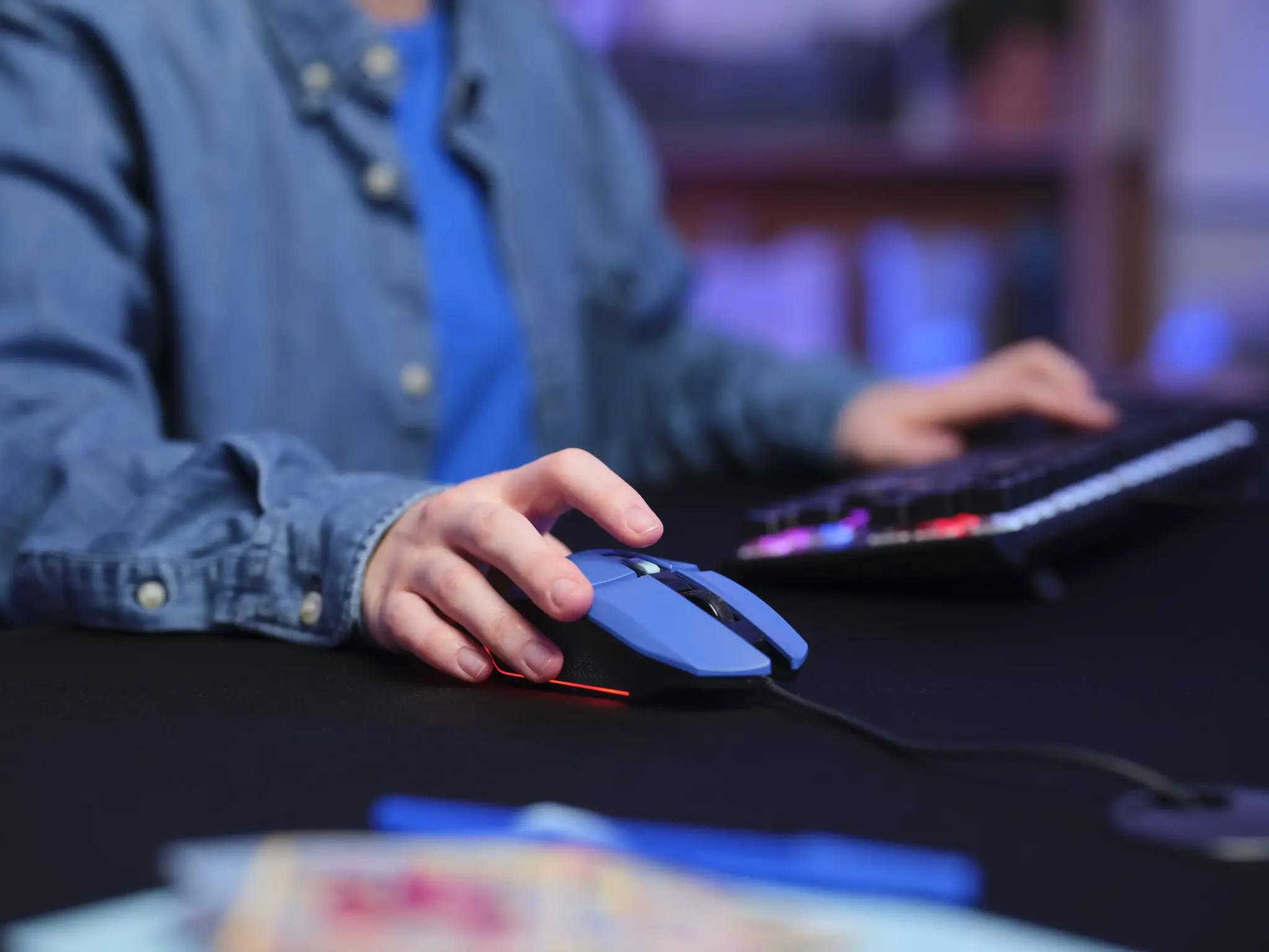 "Trust GXT109B FELOX", dvipusis, A tipo USB, 6400 DPI, mėlynas