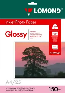Blizgus Fotopopierius Lomond, A4, 150 g/m², 25 psl.