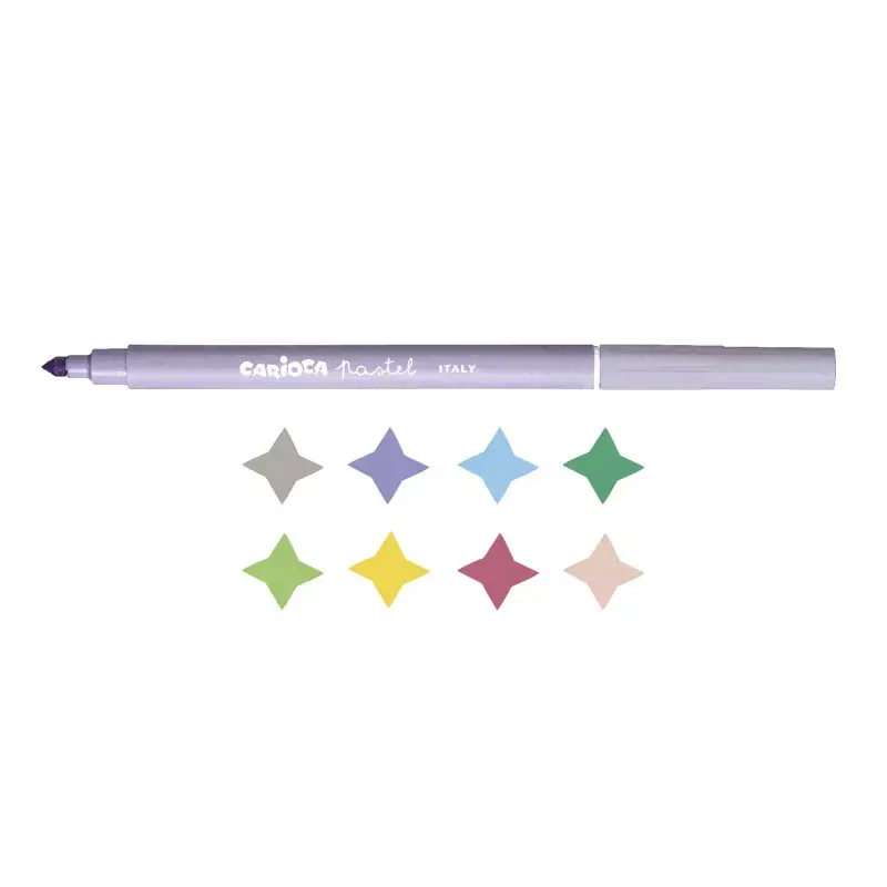 Flomasteriai CARIOCA PASTEL, 8 vnt.