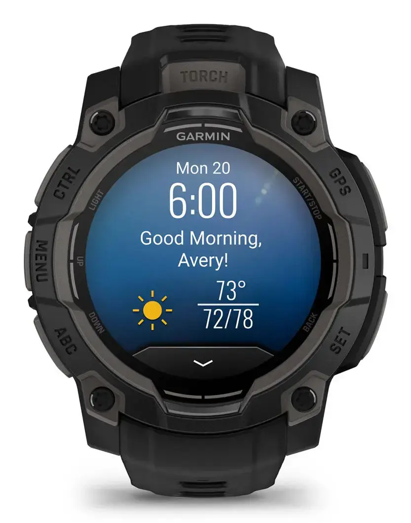 SMARTWATCH INSTINCT 3 AMOLED/BLACK/BLK 010-02936-00 GARMIN