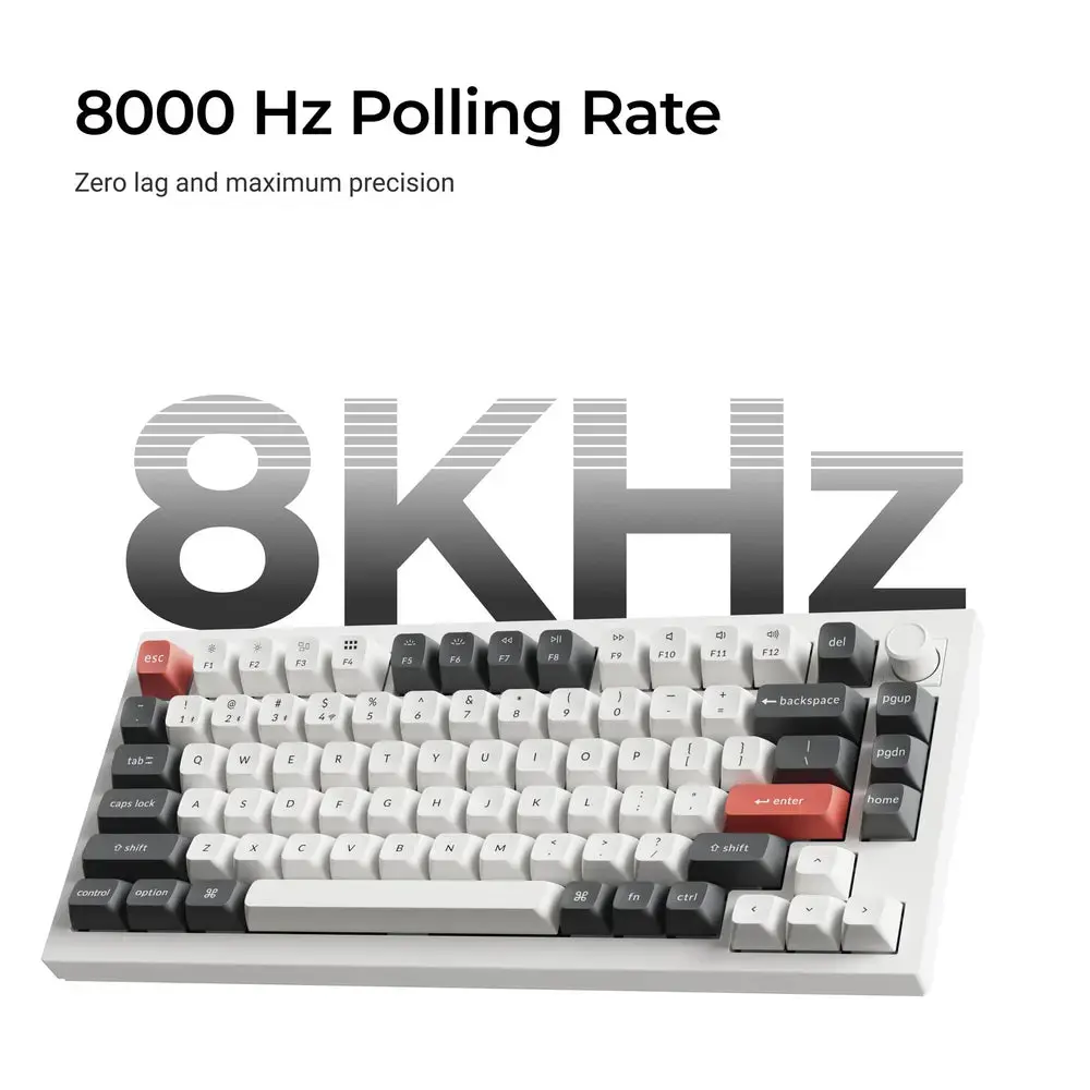 Keychron Q1 Ultra - US Layout - Silk POM Red - Black Wireless Keyboard