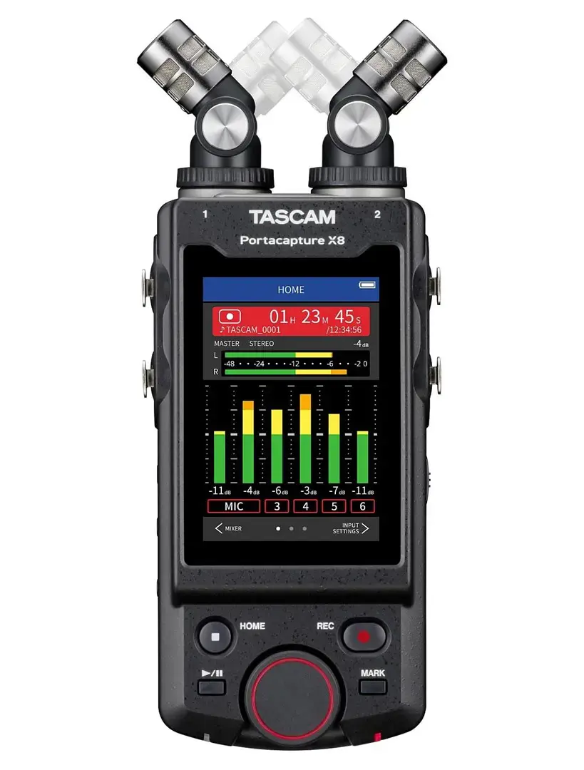 "Tascam Portacapture X8" - nešiojamasis, didelės skiriamosios gebos daugiapakopis įrašymo įrenginys