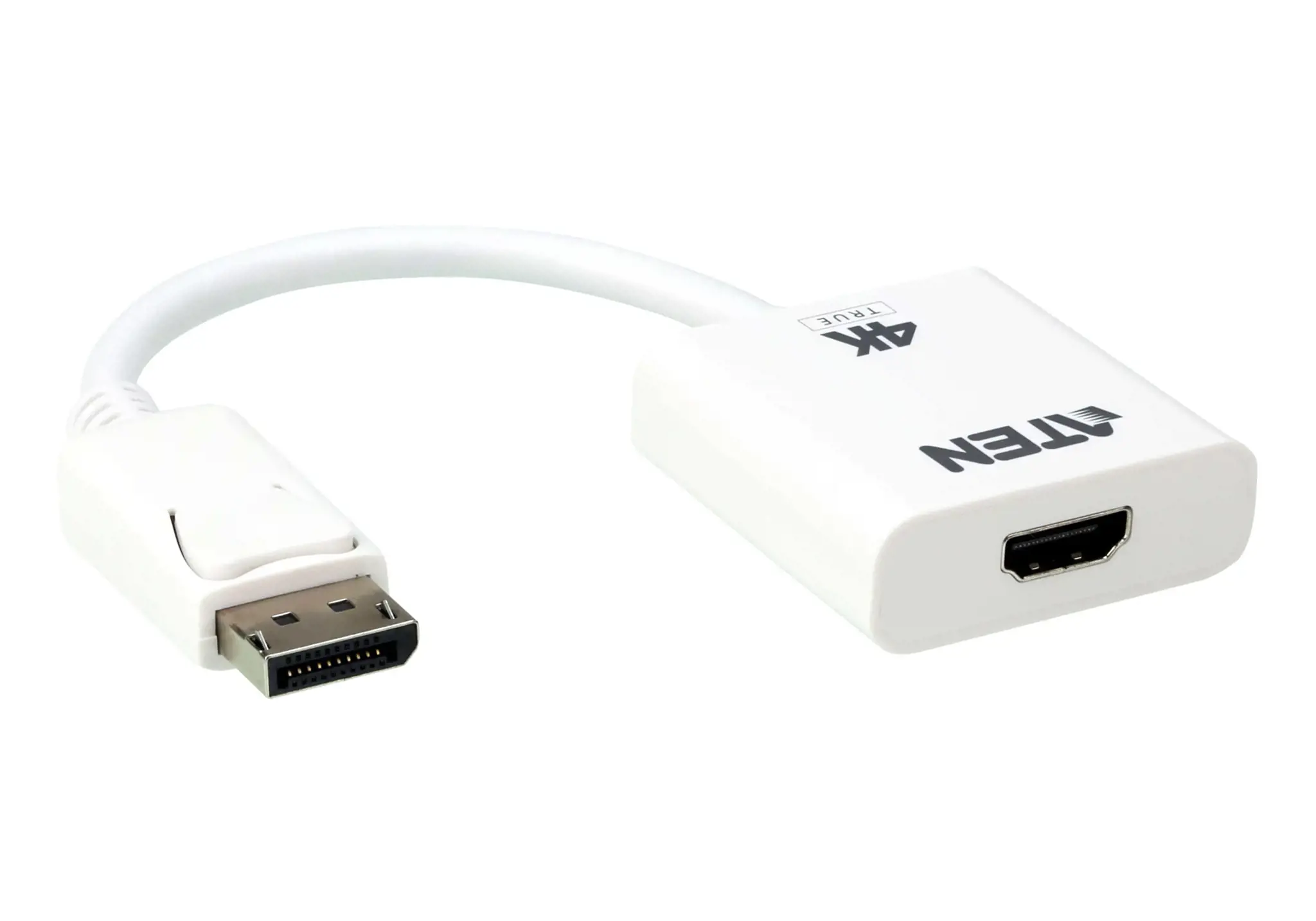"ATEN True 4K DisplayPort" ir HDMI aktyvusis adapteris, 4096 x 2160 taškų, 60 Hz, baltas, aktyvusis vaizdo keitiklis, 0-50 °C, -20-60 °C
