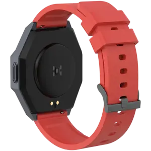 CANYON Otto SW-86, išmanusis laikrodis Realtek 8762DK LCD 1.3'' LTPS 360X360px, G+F 1+gesture 192KB ličio jonų polimero baterija 3.7v 280mAh, ginklo aliuminio lydinio korpuso vidurinis rėmas + plastikinis apatinis korpusas + šiltas raudonas silikoninis dirželis + ginklo dirželio sagtis. šeimininkas: 45,4 * 42,4 * 9,6 mm.