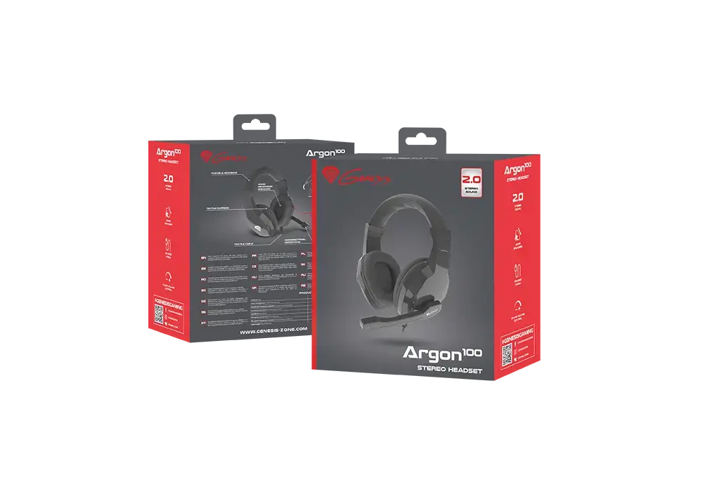 NATEC NSG-1436 GENESIS GENESIS Žaidimų ausinės ARGON 100 Stereo Black-Blue