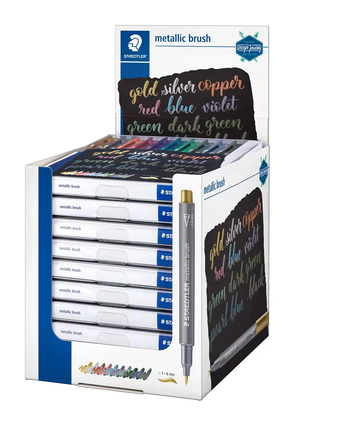 Žymeklių rinkinys STAEDTLER Metallic Brush, 10 vnt.