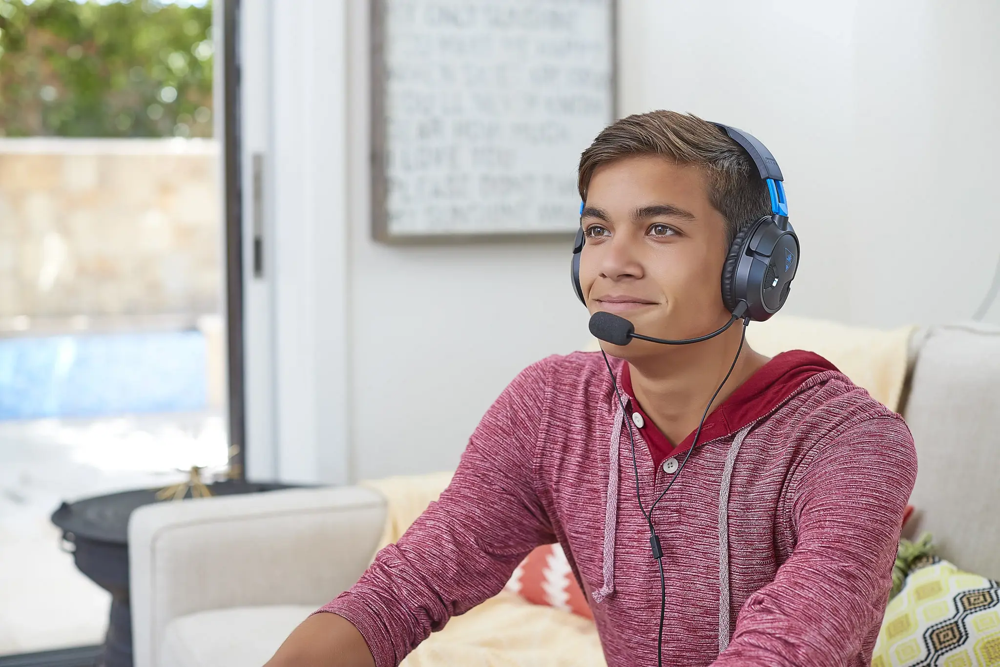 "Turtle Beach Recon 50P" žaidimų ausinės, skirtos "PS4 Pro", "PS4" ir "PS5", laidinės, žaidimų, 20-20000 Hz, 530,7 g, ausinės, juodos, mėlynos