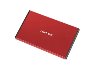 NATEC NKZ-1279 "Natec" išorinis korpusas RHINO GO, skirtas 2,5 SATA, USB 3.0, raudonos spalvos