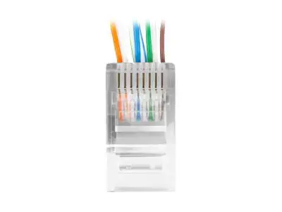 LANBERG PLU-6000EZ Lanberg Plug RJ-45 UTP CAT6, 8P8C (100PCS) Pass Trough