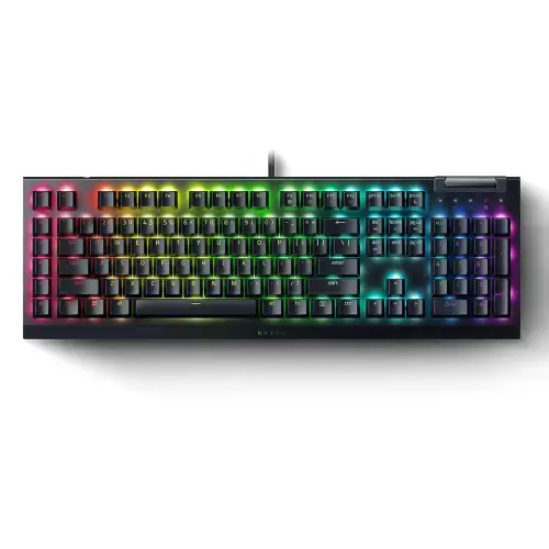 "Razer BlackWidow V4 X" mechaninė žaidimų klaviatūra, žalias jungiklis, JAV išdėstymas, laidinė, juoda
