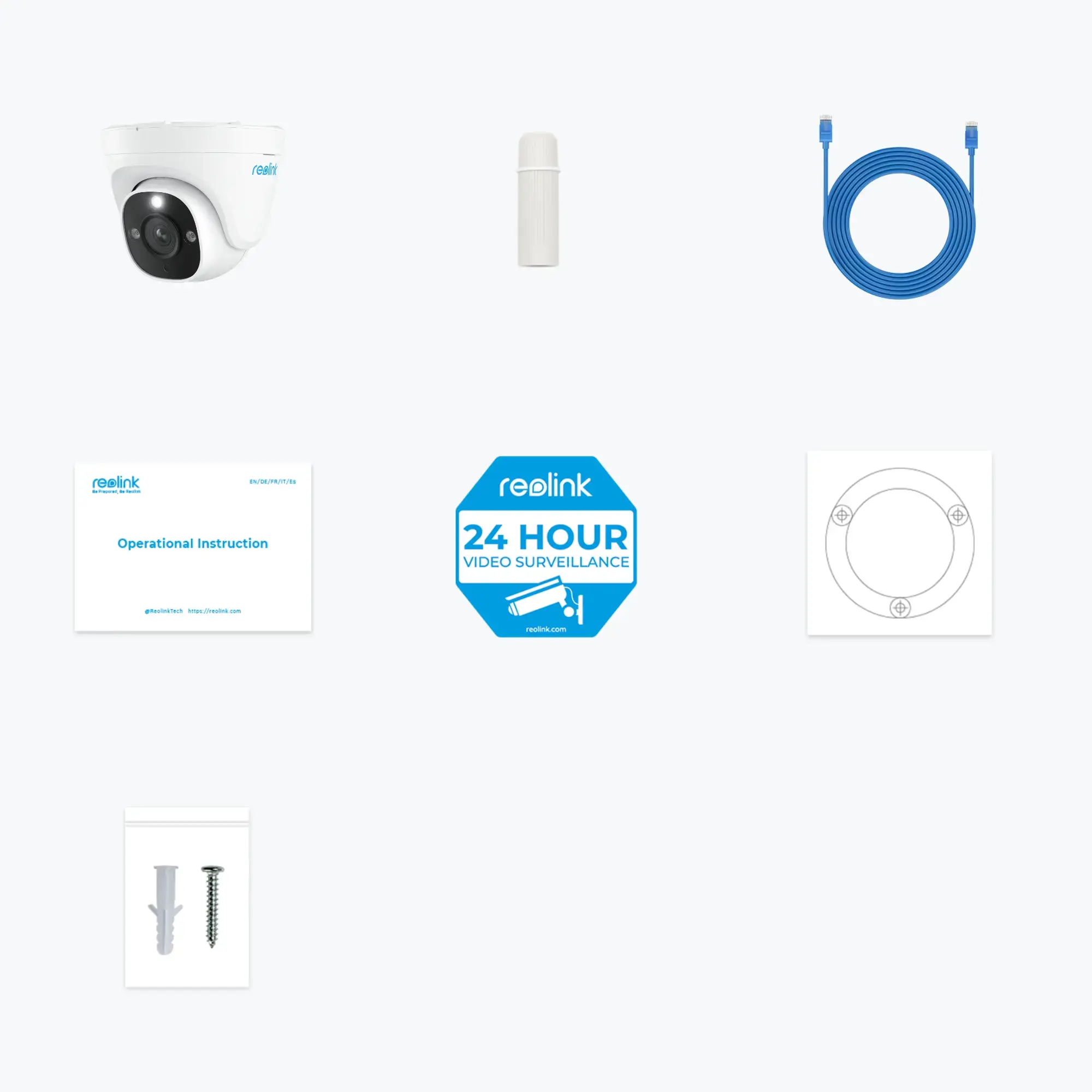 Reolink P344 - Smart 12MP PoE Dome Camera, Person/Vehicle/Pet Alerts, Color Night Vision, Two-Way Audio, IP security camera, Indoor & outdoor, Wired, 700 lm, 6500 K, Internal