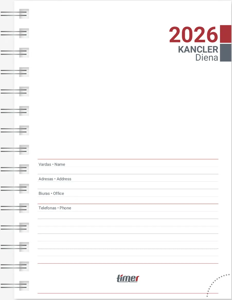 Vidaus blokas kalendoriui Kancleris Spirex Day 2026, A6+