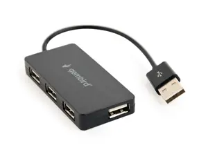 GEMBIRD USB 2.0 4 prievadų šakotuvas, juodas
