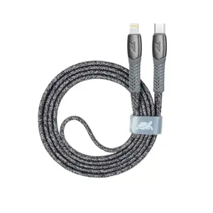 CABLE USB-C TO LIGHTNING 1.2M/GREY PS6107 GR12 RIVACASE