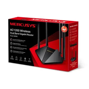 "Mercusys MR30G" belaidis maršrutizatorius Gigabit Ethernet Dviejų dažnių (2,4 GHz / 5 GHz) 5G Juodas